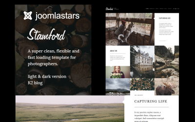 Stamford - Joomla-sjabloon voor fotografie, portfolio en blog