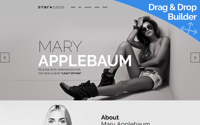 Stargaze - Media &amp; Celebrity Moto CMS 3 Template