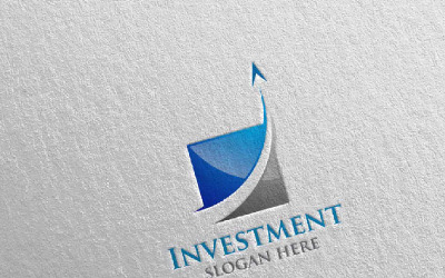 Modello di Logo 2 finanziario di marketing di investimento