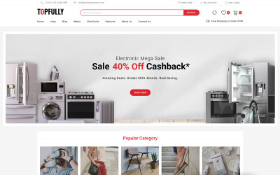 "TopFully - Multipurpose" Responsive WooCommerce Thema №97871