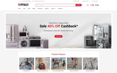 TopFully - Tema WooCommerce multiuso per Mega Shop