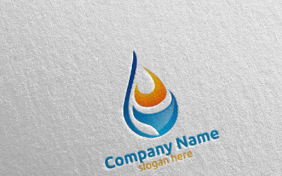 Wassertropfen Vektor Design Logo Vorlage