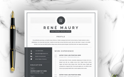 Modello di curriculum di Rene Maury