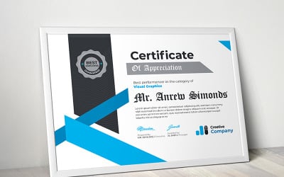 Modern Certificate - Corporate Identity Template