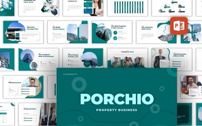 Porchio - шаблон PowerPoint для бизнеса в сфере недвижимости