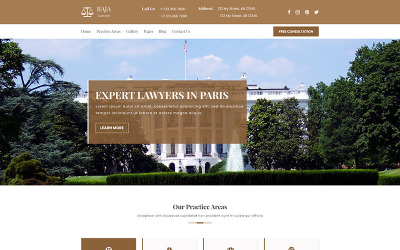 "AJA | Law and Lawyer PSD Template" - адаптивний PSD шаблон №98018