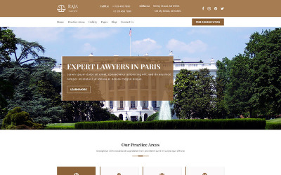 AJA |法律和律师PSD模板