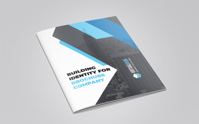 Zakelijke tweevoudige brochureontwerp - huisstijlsjabloon