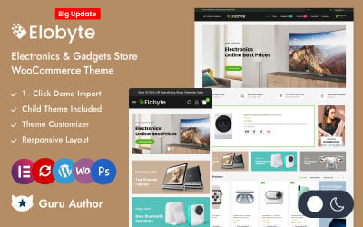 Elobyte - 电子和数码大型商店 Elementor WooCommerce 响应式主题