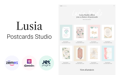 Lusia - Business Card WordPress Theme for Personal Website &amp;amp; Portfolio Showcase Website