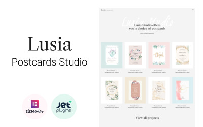 Lusia - Card Design Website WordPress Theme