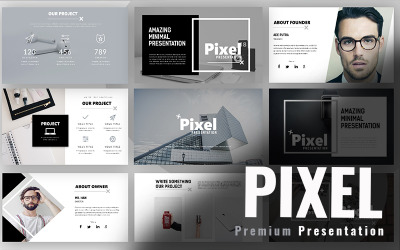 Pixel Minimal PowerPoint-mall