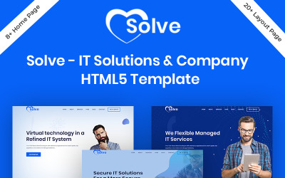 Řešení - IT řešení a společnost Šablona webových stránek HTML5