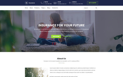 Reszponzív Insurance PSD sablon 98019