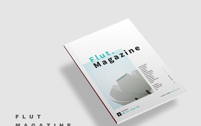 Platte tijdschriftbrochure - huisstijlsjabloon