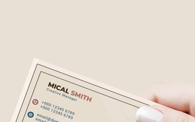 Mical Smith - carte de visite aquarelle - modèle d&amp;#39;identité d&amp;#39;entreprise