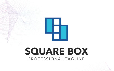 Modelo de logotipo de caixa quadrada