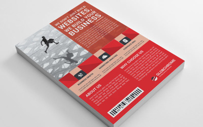 Red Color  Flyer - Corporate Identity Template
