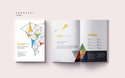 Brochure proposta creativa - modello di identità aziendale