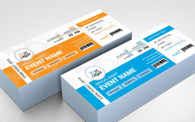 Ticket voor feestevenement - Huisstijlsjabloon