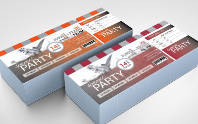 Ticket voor speciaal feestevenement - Huisstijlsjabloon