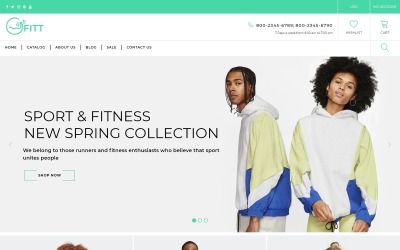 Fitt - Fitness Online websitesjabloon Shopify-thema