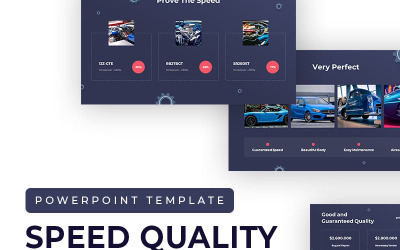 PowerPoint-sjabloon voor presentatie van snelheidskwaliteit