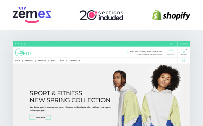 Fitt - Fitness Online-webbplatsmall Shopify-tema