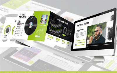 Stream - Muziek PowerPoint-sjabloon