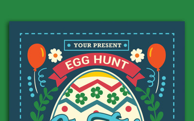 Búsqueda de huevos de Pascua para niños - Plantilla de identidad corporativa