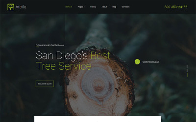 Arbify - Motyw WordPress z arborystą i przycinaniem drzew