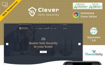 Clever Electronics–Tienda de seguridad Plantilla Opencart