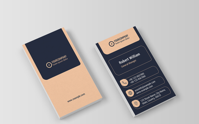 Diseño de tarjeta de presentación con detalles en bronceado - Plantilla de identidad corporativa