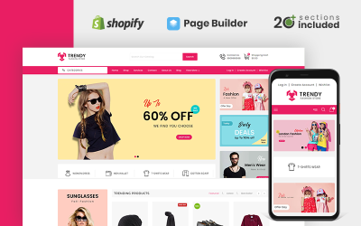 Responsywny szablon Shopify Trendy Fashion Store #98480
