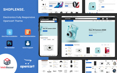 Shoplense - Premium Elektronik Mağazası OpenCart Şablonu