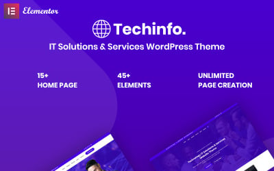 Techinfo - IT Solutions &amp;amp; Services Responsive WordPress Theme
