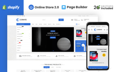 Тема Shopify для магазина электроники Cormite