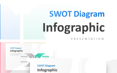 4 Creative Arrows SWOT Presentation PowerPoint template