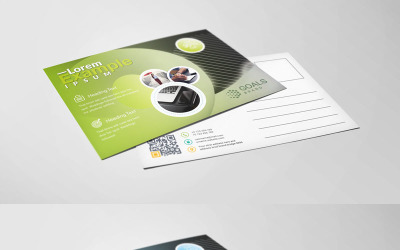 Grüne Farbe Postkarte - Corporate Identity Vorlage