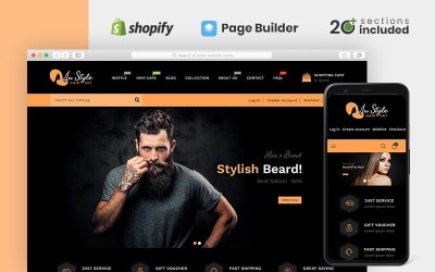 "Instyle Hair Art Store" thème Shopify adaptatif #98594