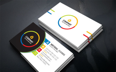 Light Color Business Card - Corporate Identity Template