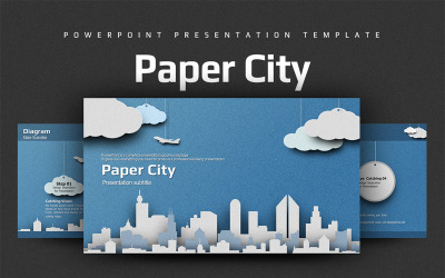 Modèle PowerPoint de Paper City Paper City