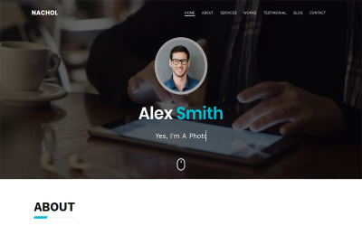 Nachol Personal Portfolio Website Landing Page Vorlage