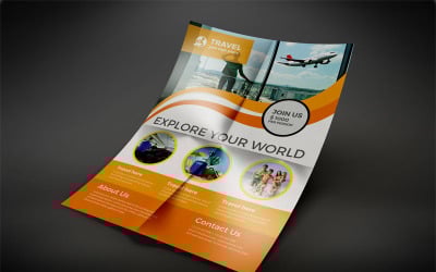 Orange Farbflyer - Corporate Identity Vorlage