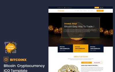 Plantilla de página de destino de Bitconx-Bitcoin y criptomonedas