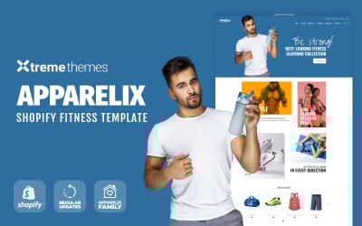 Responzivní Shopify motiv "Apparelix Shopify Fitness eCommerce Template" #98573