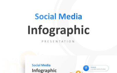 Sociální média ikony faktor prezentace PowerPoint šablona