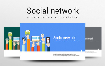 Socialt nätverk PowerPoint-mall