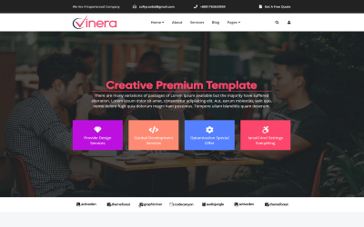 Vinera - Responsive Corporate and Business HTML Hemsidemall #98576