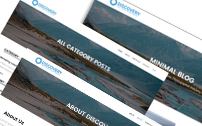 Descubrimiento Una plantilla de sitio web de blog receptivo
